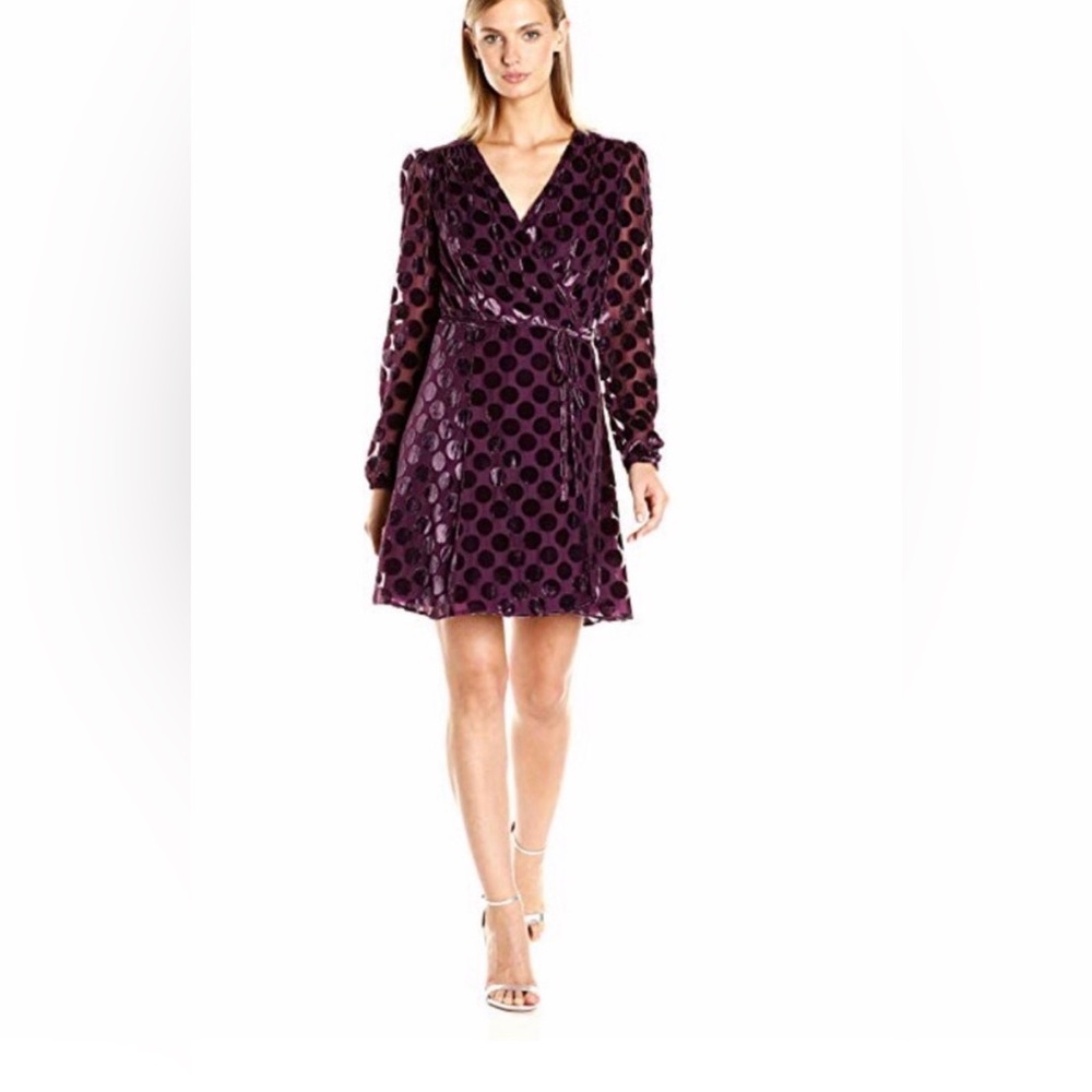 Betsey Johnson Purple Long Sleeve Dress